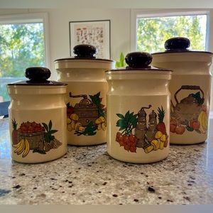 Vintage Kromex kitchen canisters